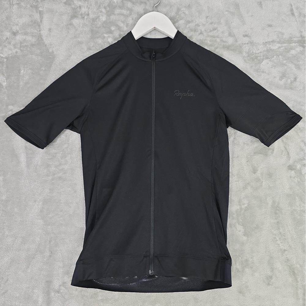 Rapha Women's Short Sleeve Core Jersey Medium Black Full Zip Cycling Activewear